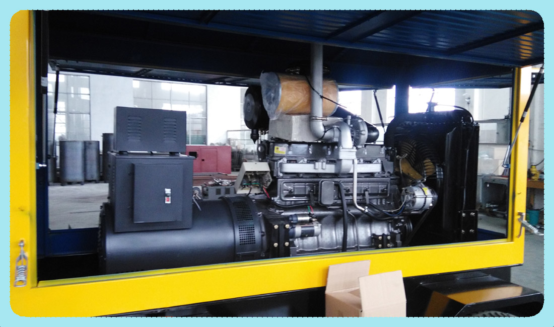 上海客戶成功采購濰柴70kw+移動拖車+防雨箱體準備送往目的地